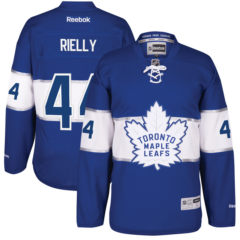 Men Toronto Maple Leafs #44 Morgan Rielly Reebok Blue 2017 Centennial Classic Premier Player Jersey